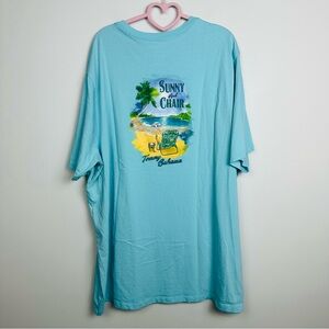 Tommy Bahama blue Sunny & Chair I got you bay Cotton Shirt Size 2XL